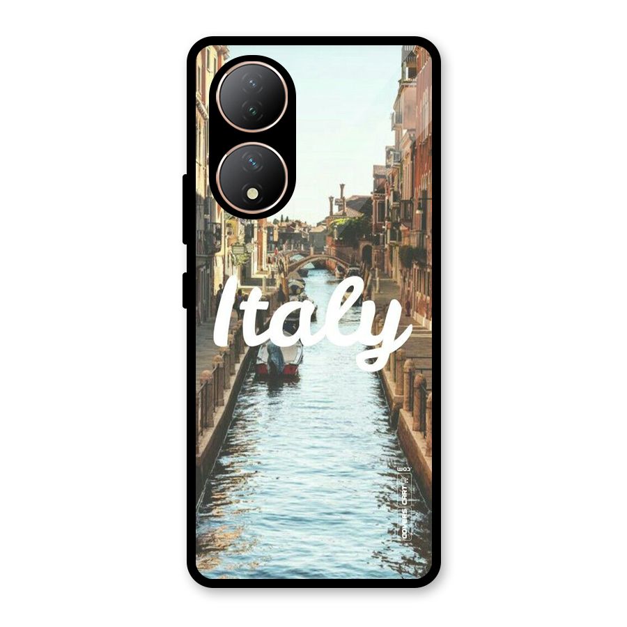 City Travel Glass Back Case for Vivo Y100A