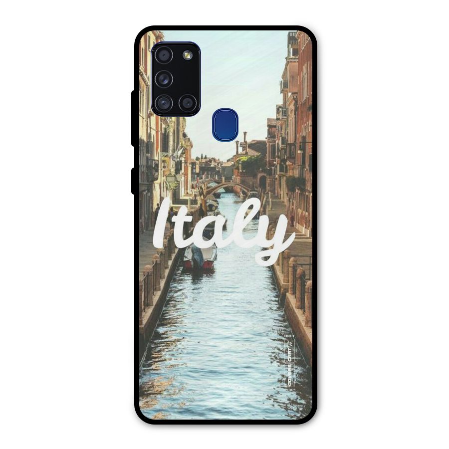 City Travel Metal Back Case for Galaxy A21s