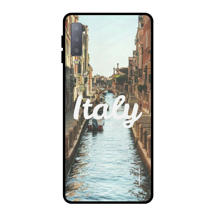 City Travel Metal Back Case for Galaxy A7 (2018)
