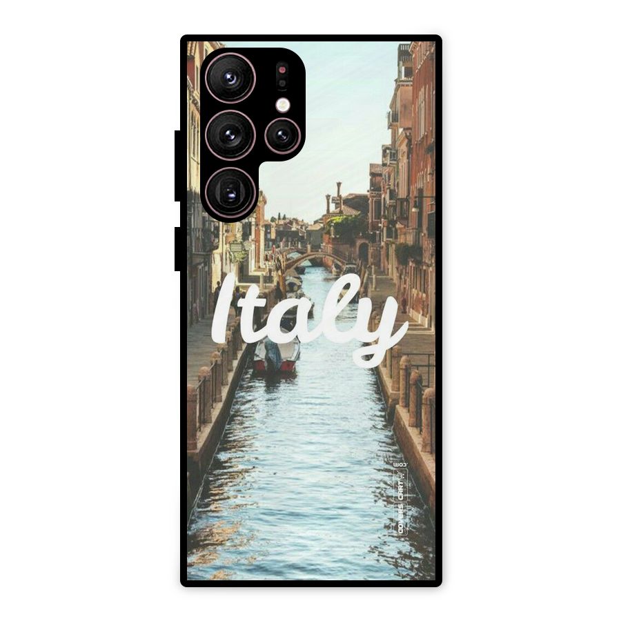 City Travel Metal Back Case for Galaxy S22 Ultra 5G