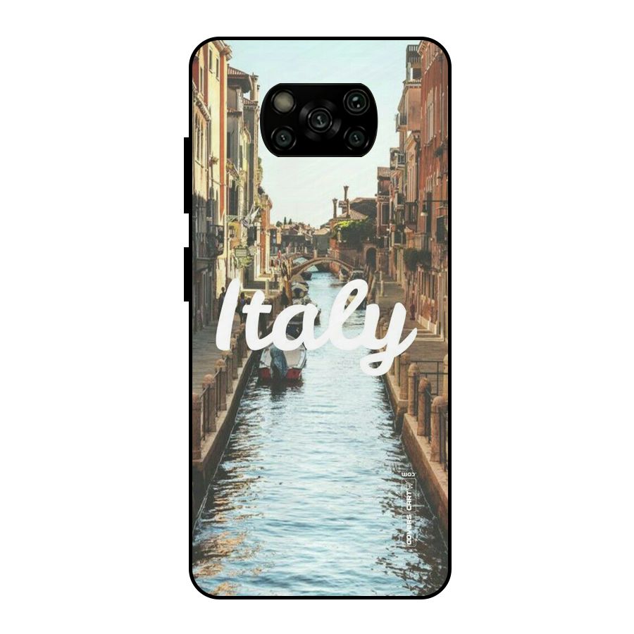 City Travel Metal Back Case for Poco X3