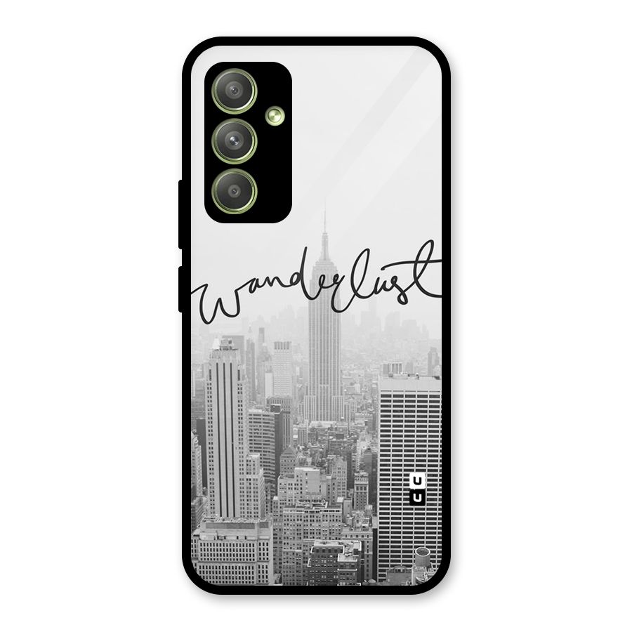 City Wanderlust Monochrome Glass Back Case for Galaxy A54