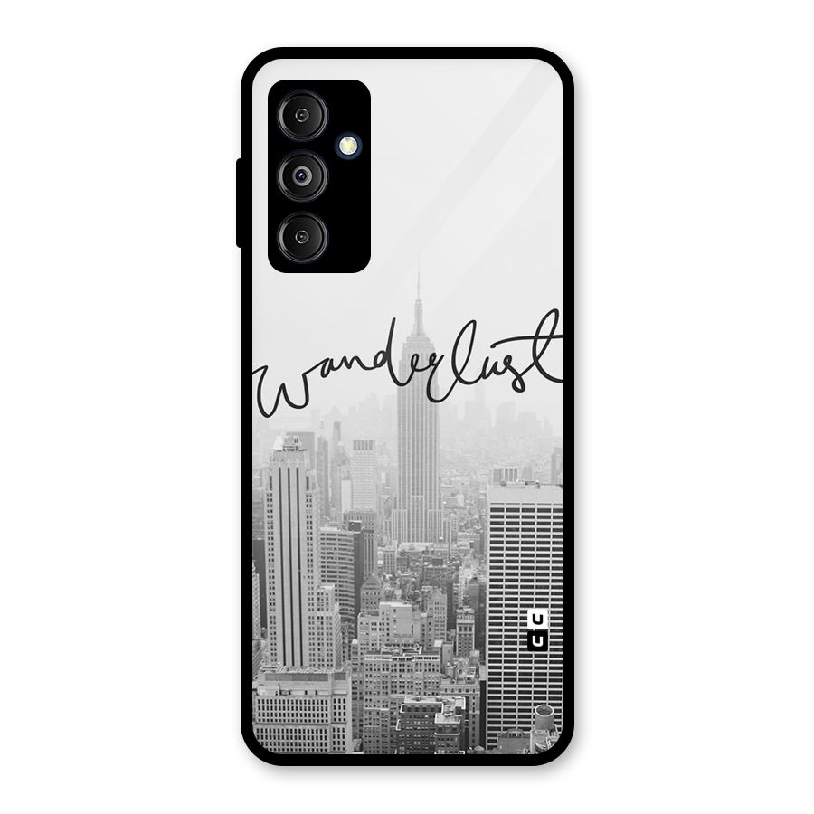 City Wanderlust Monochrome Glass Back Case for Galaxy M14 5G