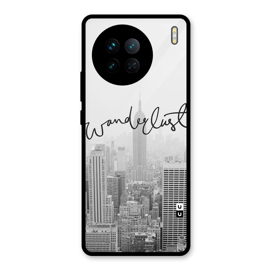 City Wanderlust Monochrome Glass Back Case for Vivo X90
