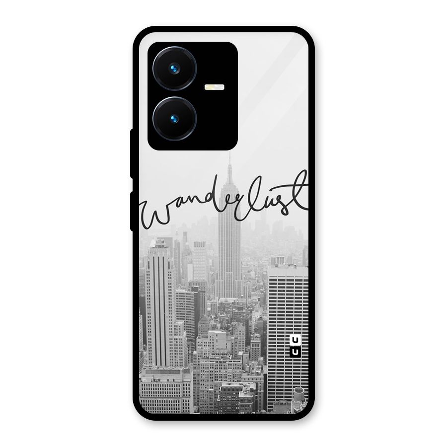 City Wanderlust Monochrome Glass Back Case for Vivo Y22s