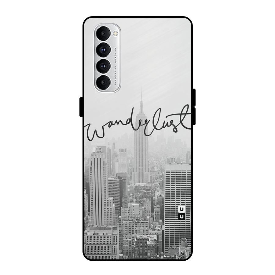 City Wanderlust Monochrome Metal Back Case for Oppo Reno4 Pro