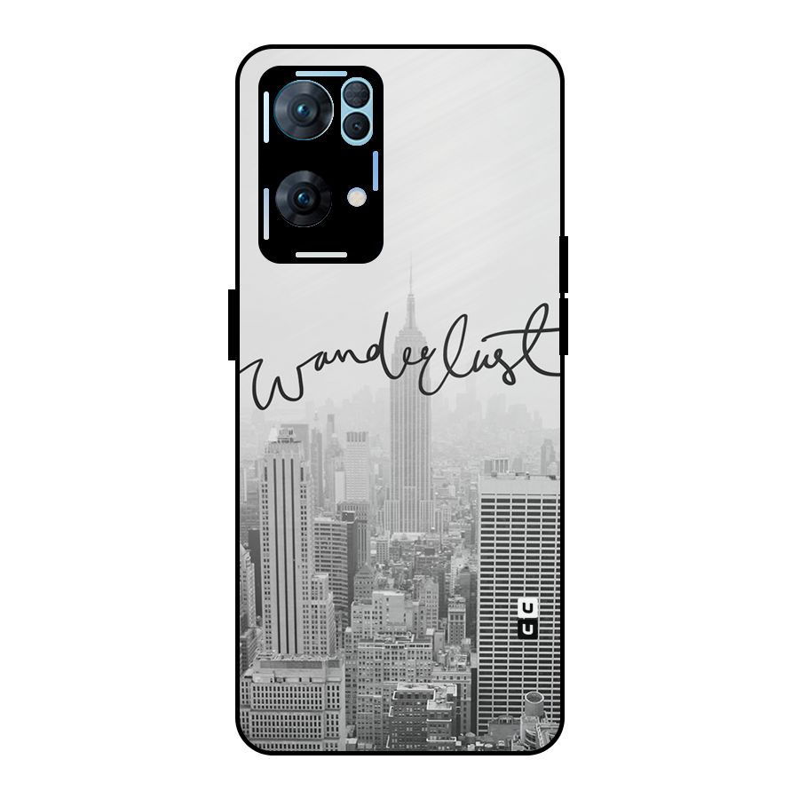 City Wanderlust Monochrome Metal Back Case for Oppo Reno7 Pro 5G