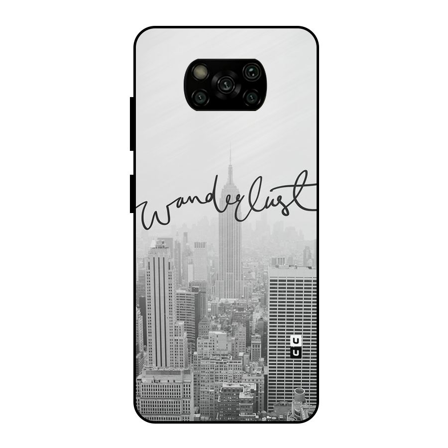 City Wanderlust Monochrome Metal Back Case for Poco X3