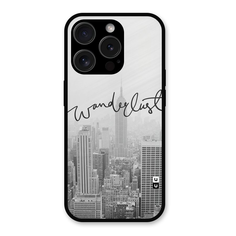 City Wanderlust Monochrome Metal Back Case for iPhone 15 Pro