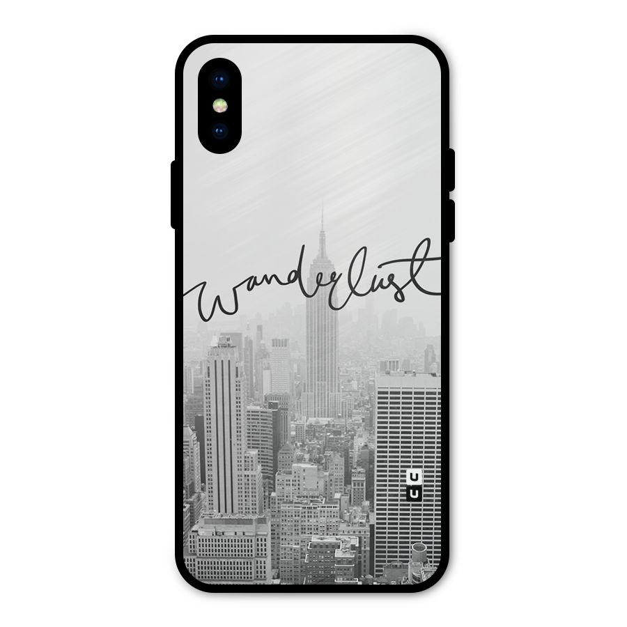City Wanderlust Monochrome Metal Back Case for iPhone X