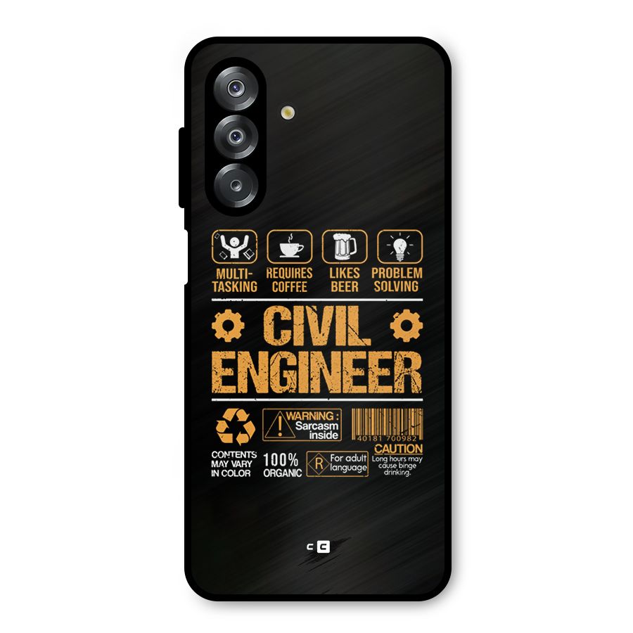 Civil Engineer Metal Back Case for Galaxy A26