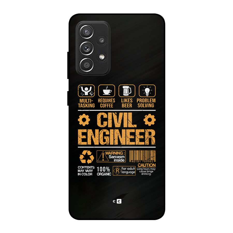Civil Engineer Metal Back Case for Galaxy A52s 5G