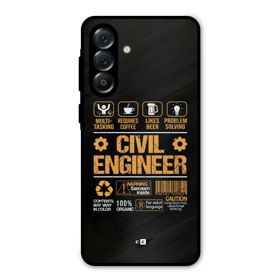 Civil Engineer Metal Back Case for Galaxy A56