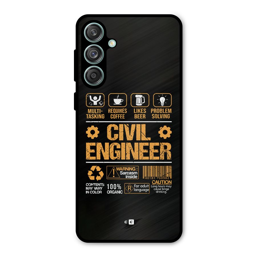 Civil Engineer Metal Back Case for Galaxy M55 5G
