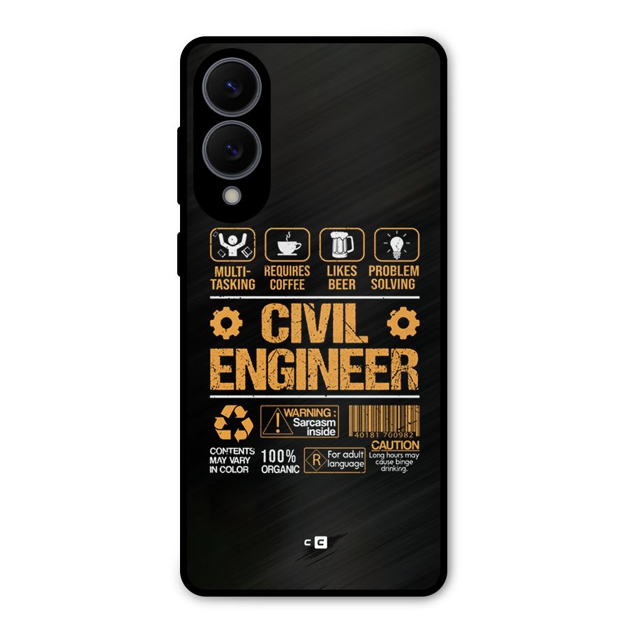 Civil Engineer Metal Back Case for Galaxy S25 Edge
