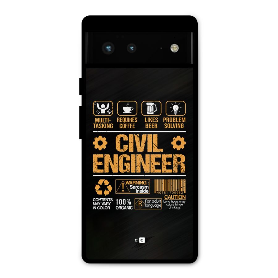 Civil Engineer Metal Back Case for Google Pixel 6