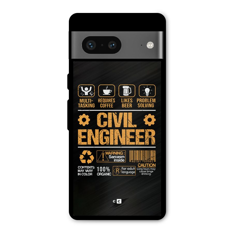 Civil Engineer Metal Back Case for Google Pixel 7
