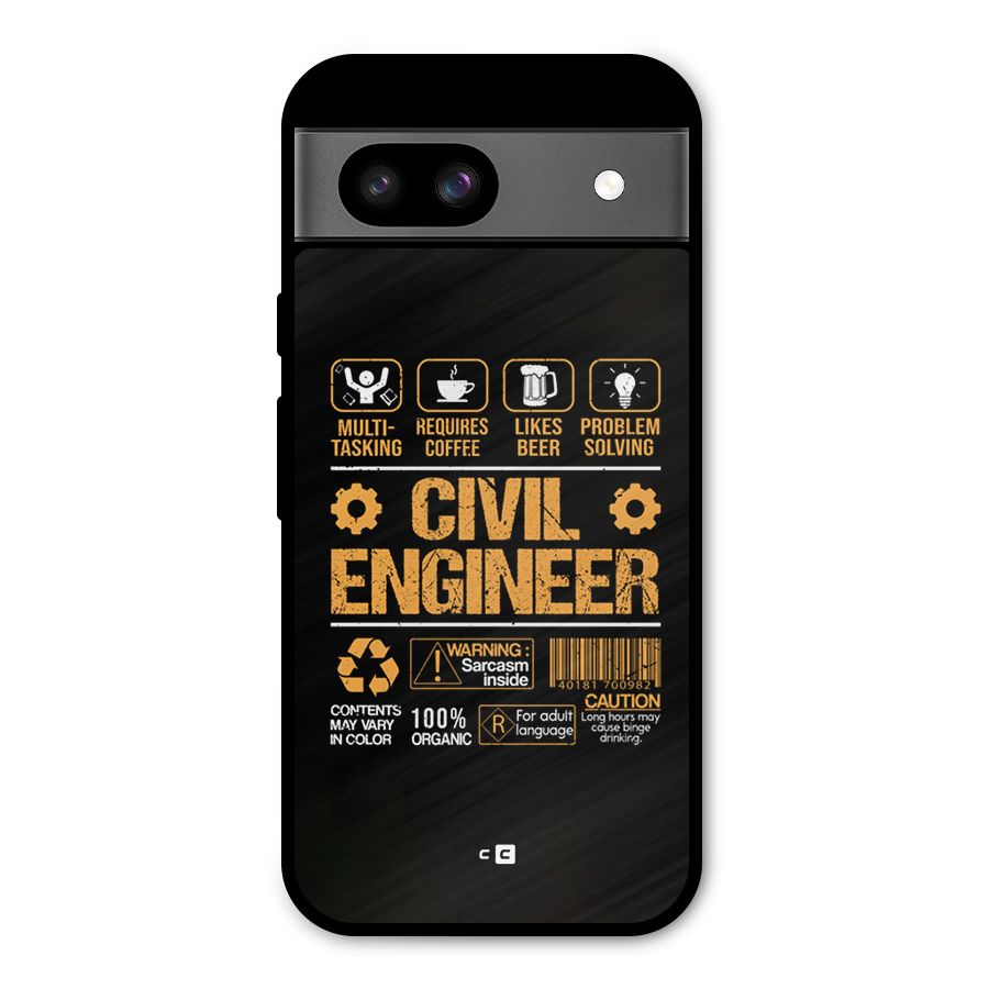 Civil Engineer Metal Back Case for Google Pixel 8a