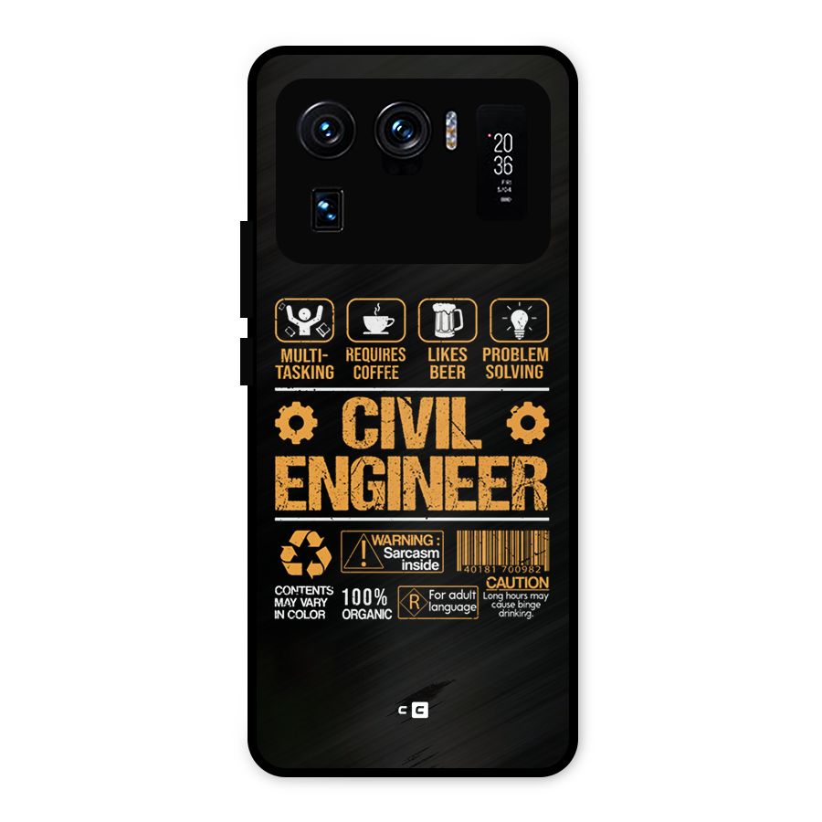 Civil Engineer Metal Back Case for Mi 11 Ultra