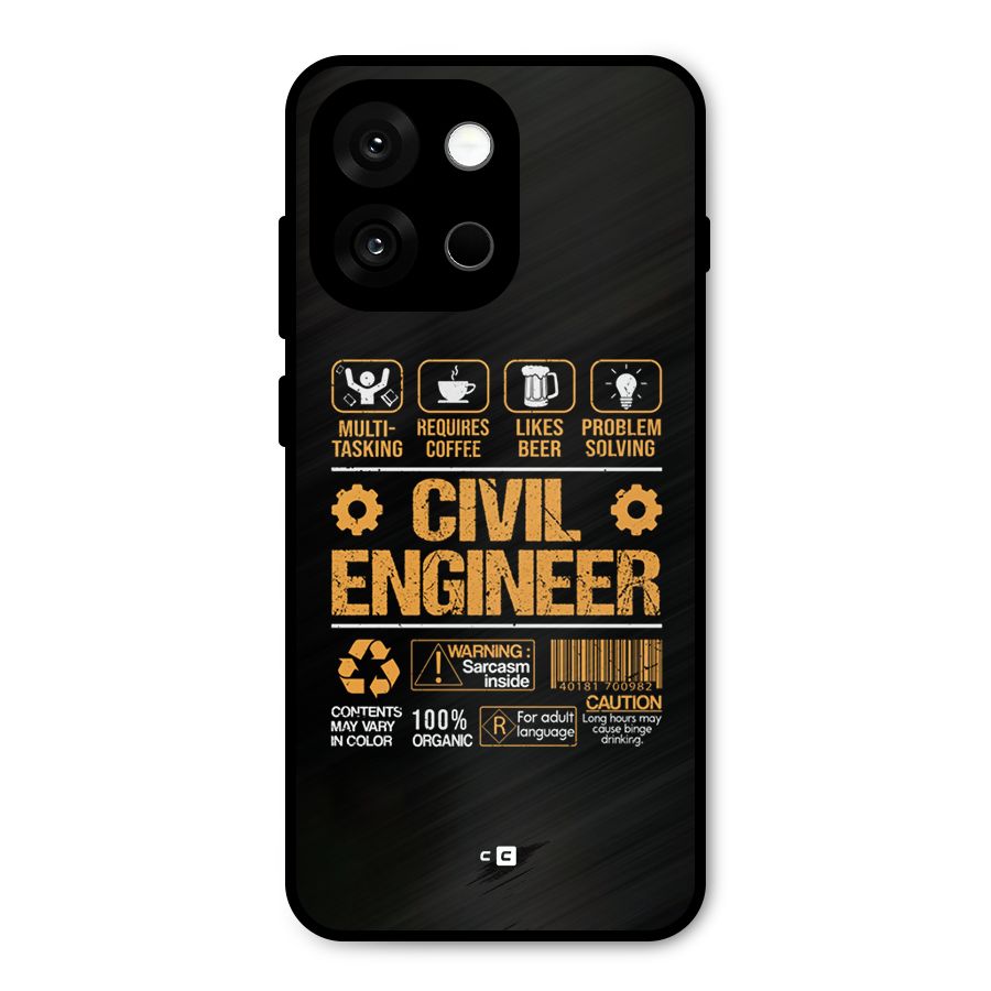 Civil Engineer Metal Back Case for OnePlus 13s