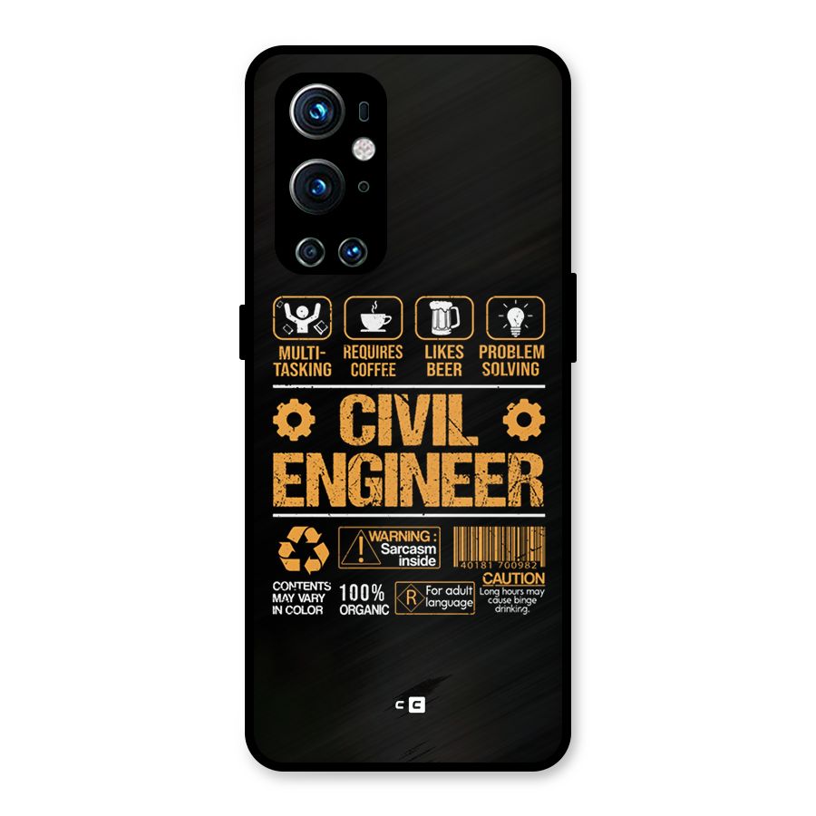Civil Engineer Metal Back Case for OnePlus 9 Pro