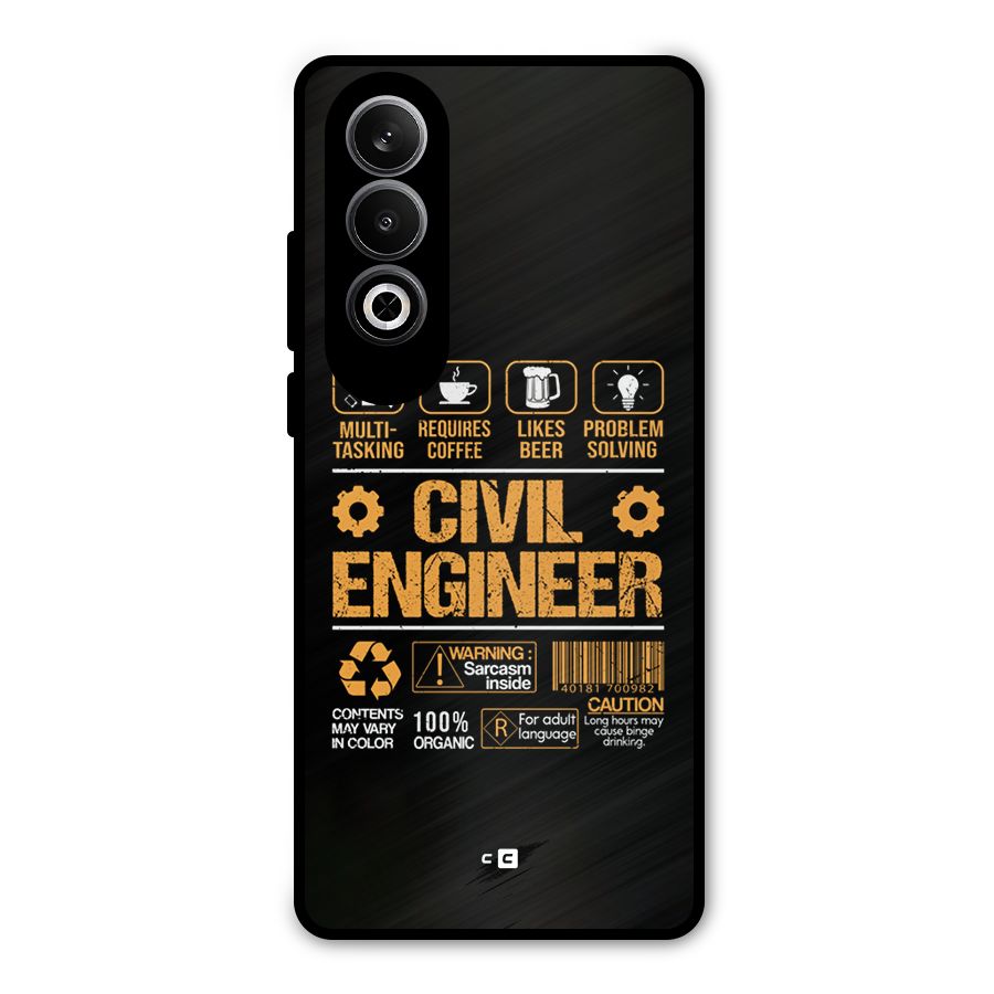 Civil Engineer Metal Back Case for OnePlus Nord CE4