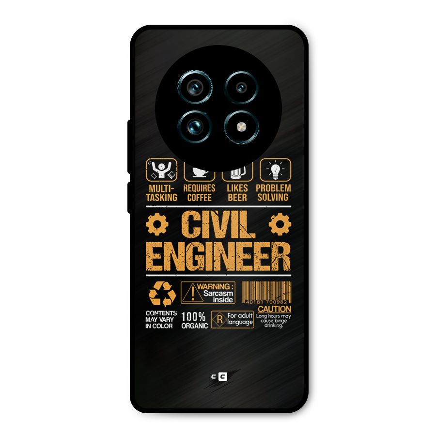 Civil Engineer Metal Back Case for Realme 13 Pro Plus