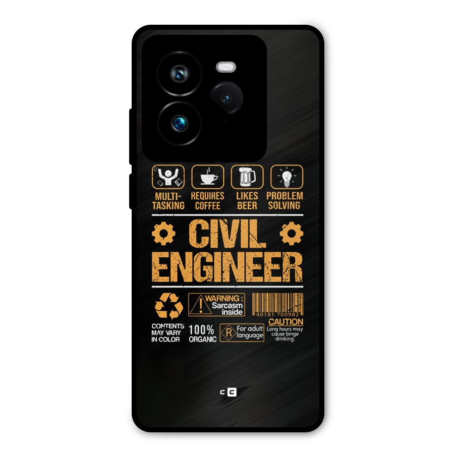 Civil Engineer Metal Back Case for Realme GT 7 Pro