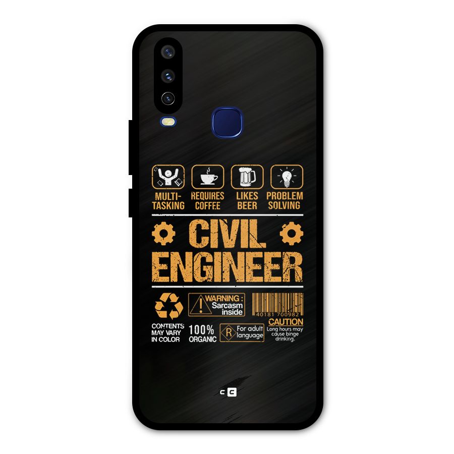 Civil Engineer Metal Back Case for Vivo Y15