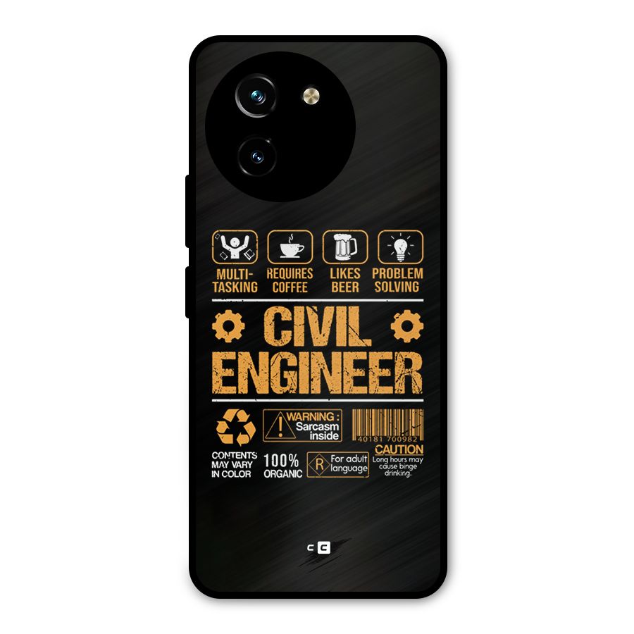 Civil Engineer Metal Back Case for Vivo Y200i