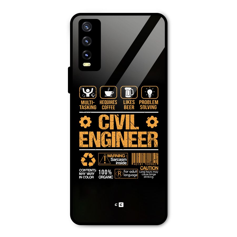 Civil Engineer Metal Back Case for Vivo Y20i