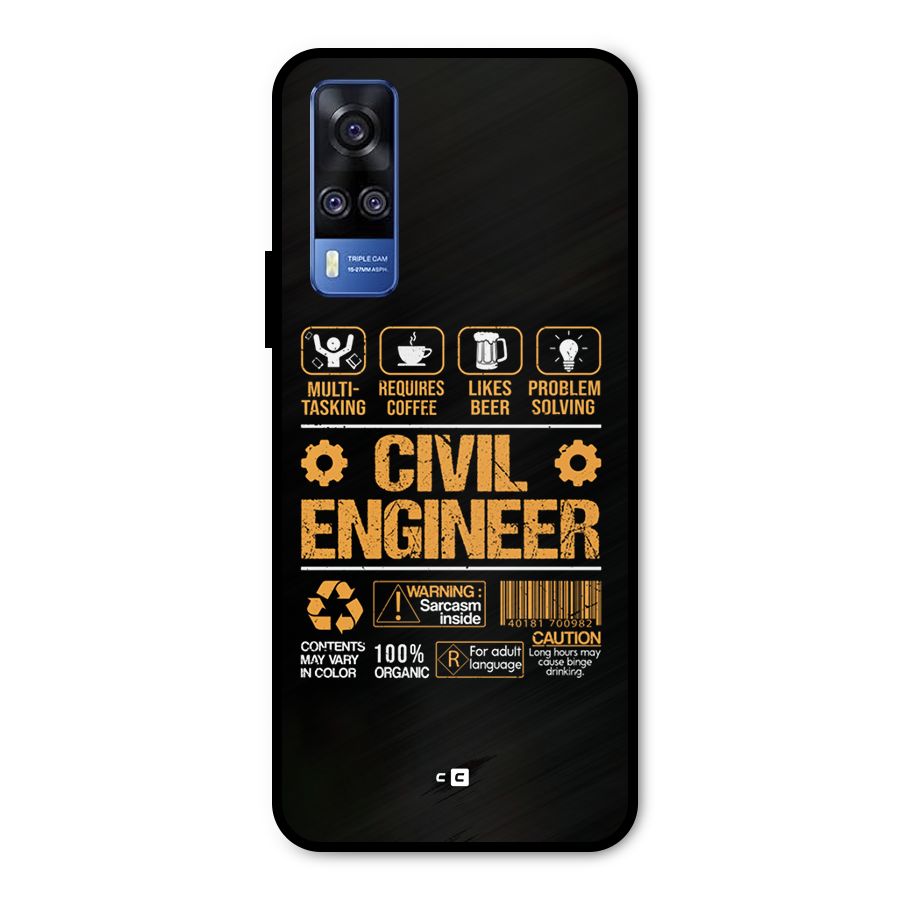 Civil Engineer Metal Back Case for Vivo Y31