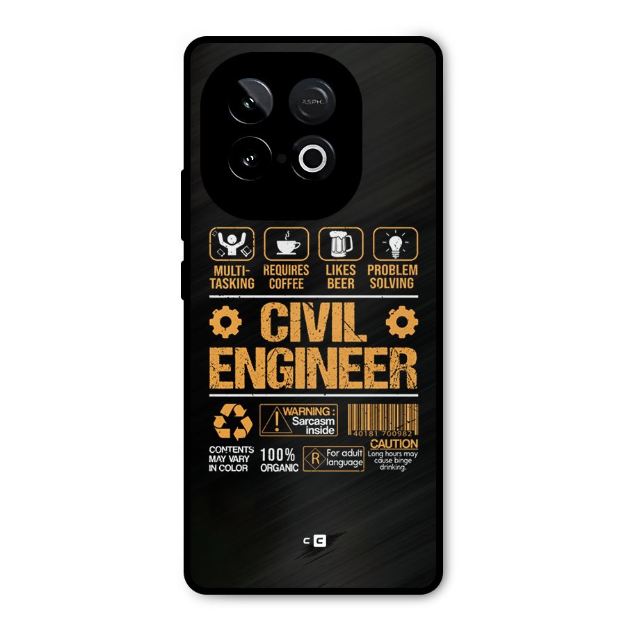 Civil Engineer Metal Back Case for iQOO Neo 10