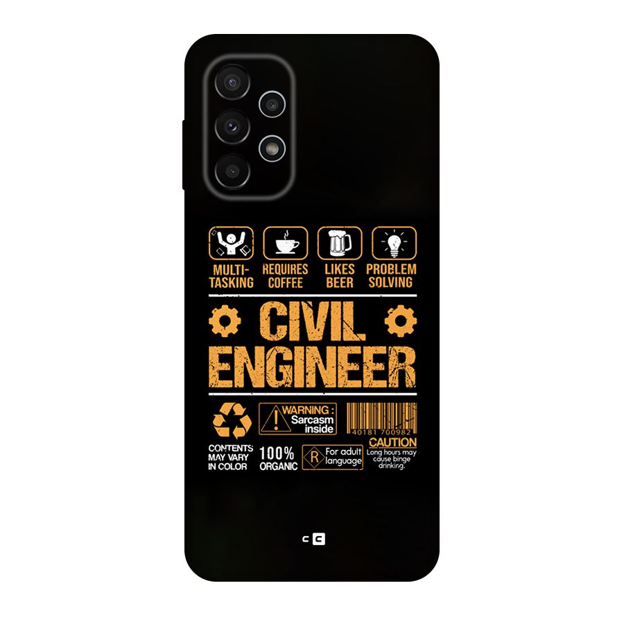Civil Engineer Original Polycarbonate Back Case for Galaxy A23