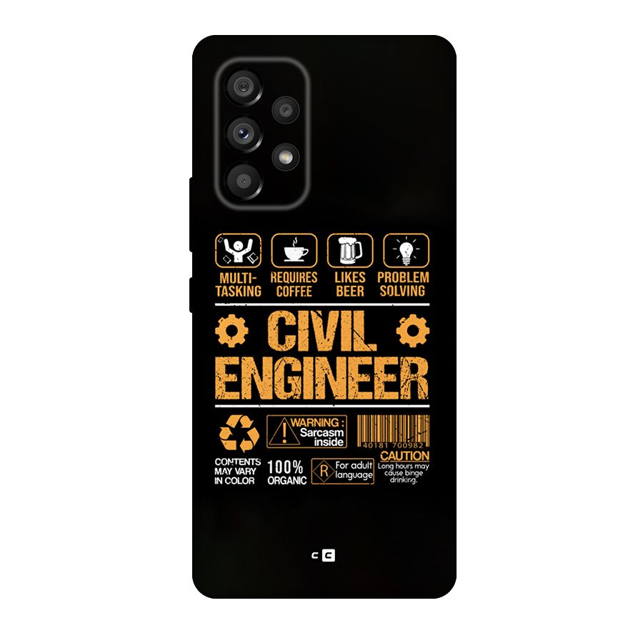 Civil Engineer Original Polycarbonate Back Case for Galaxy A53 5G