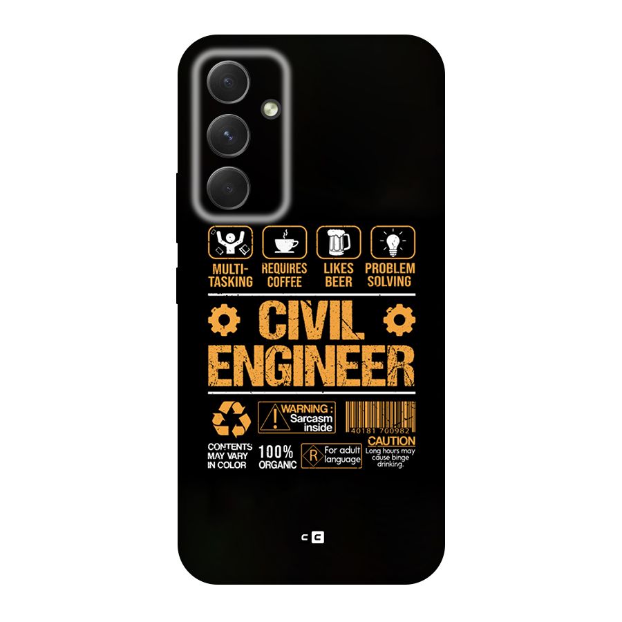 Civil Engineer Original Polycarbonate Back Case for Galaxy A54