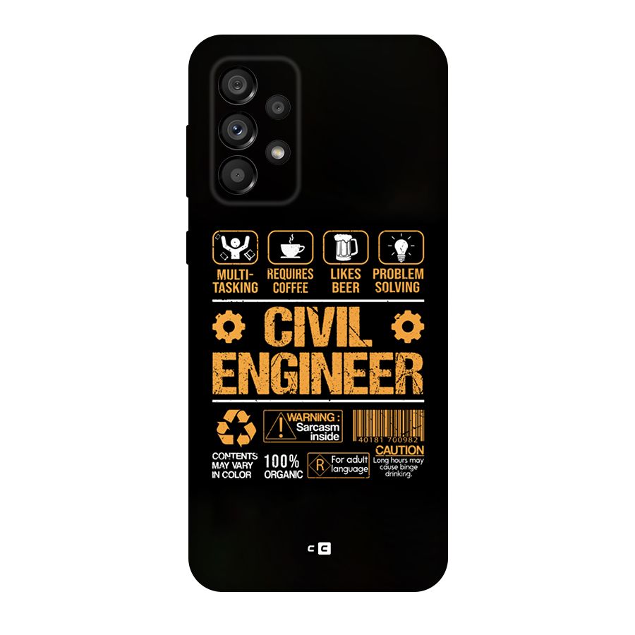 Civil Engineer Original Polycarbonate Back Case for Galaxy A73 5G