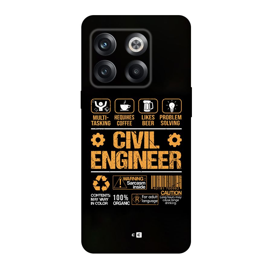 Civil Engineer Original Polycarbonate Back Case for OnePlus 10T