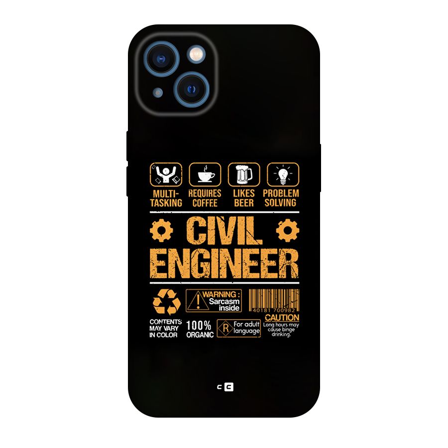 Civil Engineer Original Polycarbonate Back Case for iPhone 13