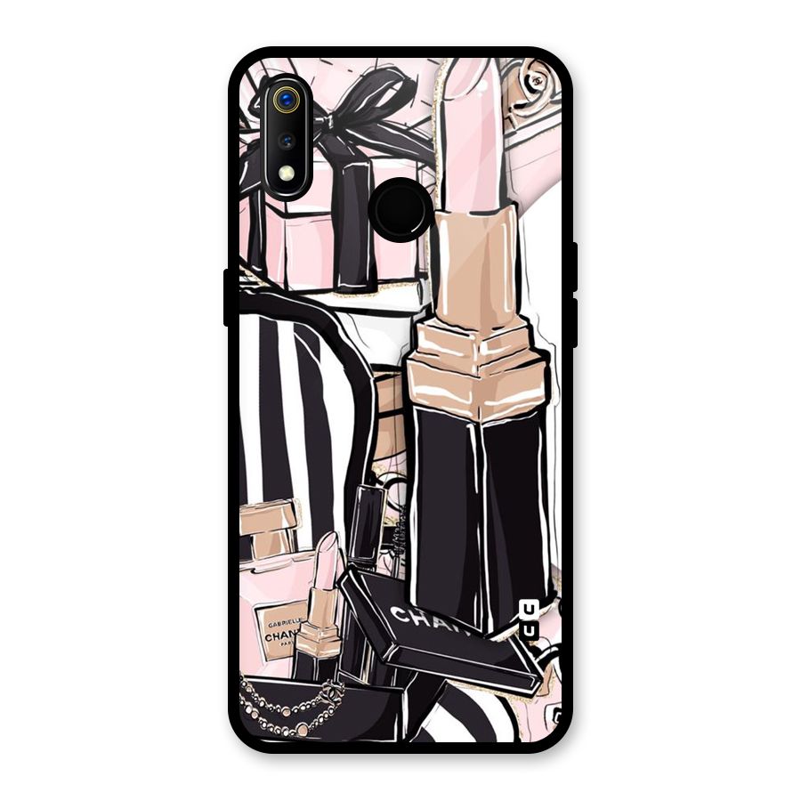 Class Girl Design Glass Back Case for Realme 3i