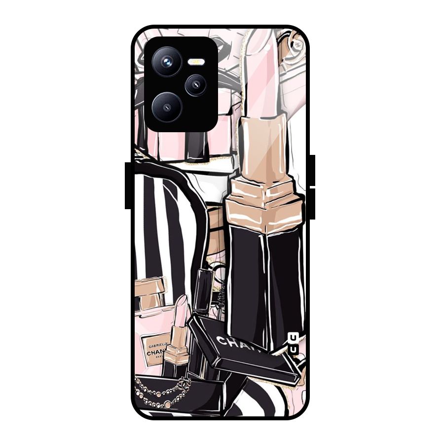 Class Girl Design Glass Back Case for Realme C35