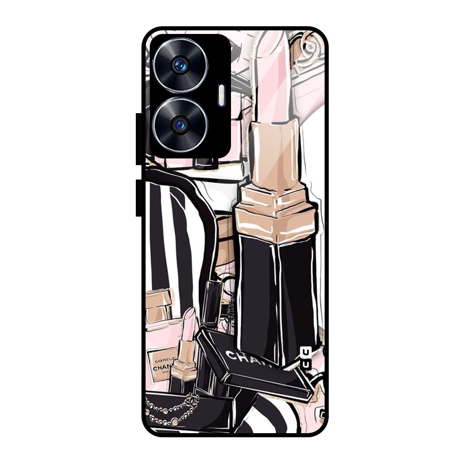 Class Girl Design Glass Back Case for Realme Narzo N55