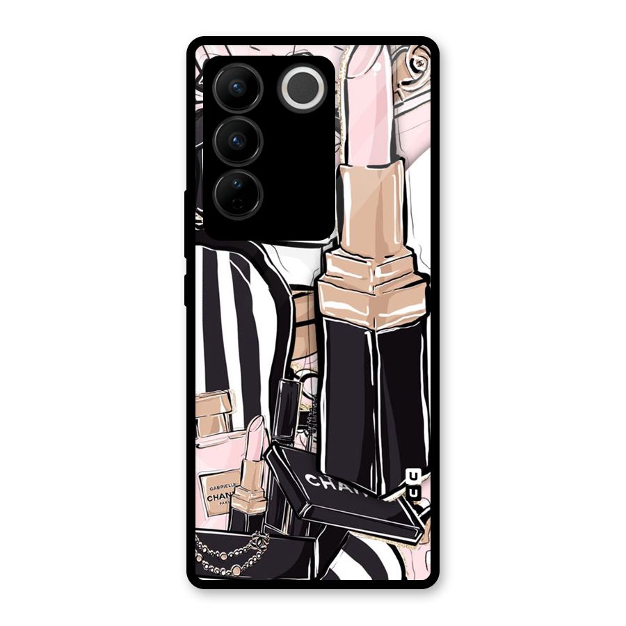 Class Girl Design Glass Back Case for Vivo V27