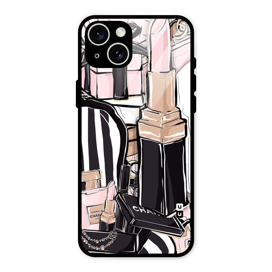 Class Girl Design Glass Back Case for iPhone 15 Plus