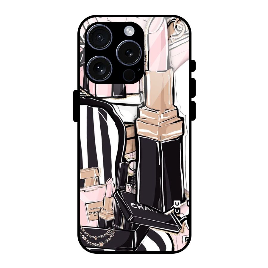 Class Girl Design Glass Back Case for iPhone 15 Pro