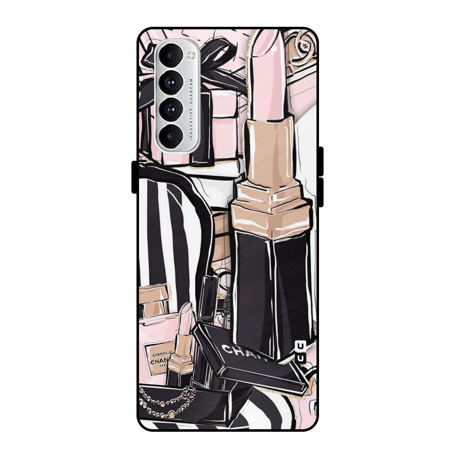Class Girl Design Metal Back Case for Oppo Reno4 Pro
