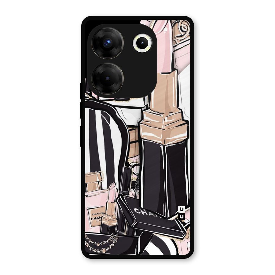 Class Girl Design Metal Back Case for Tecno Camon 20