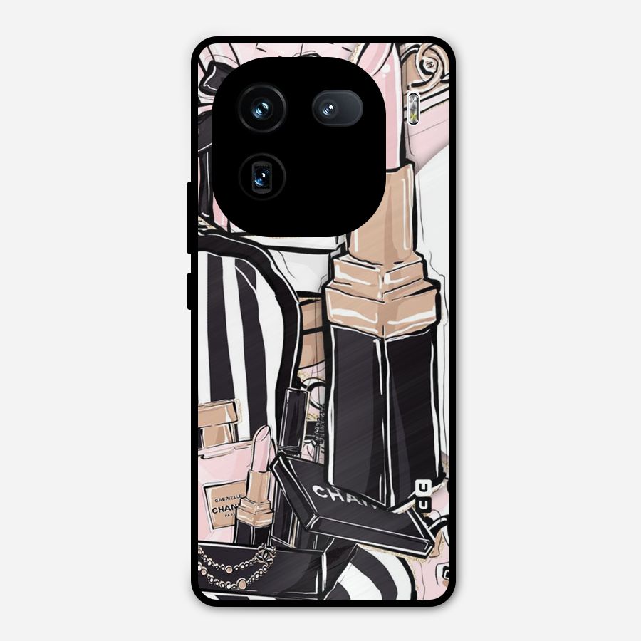 Class Girl Design Metal Back Case for iQOO 12