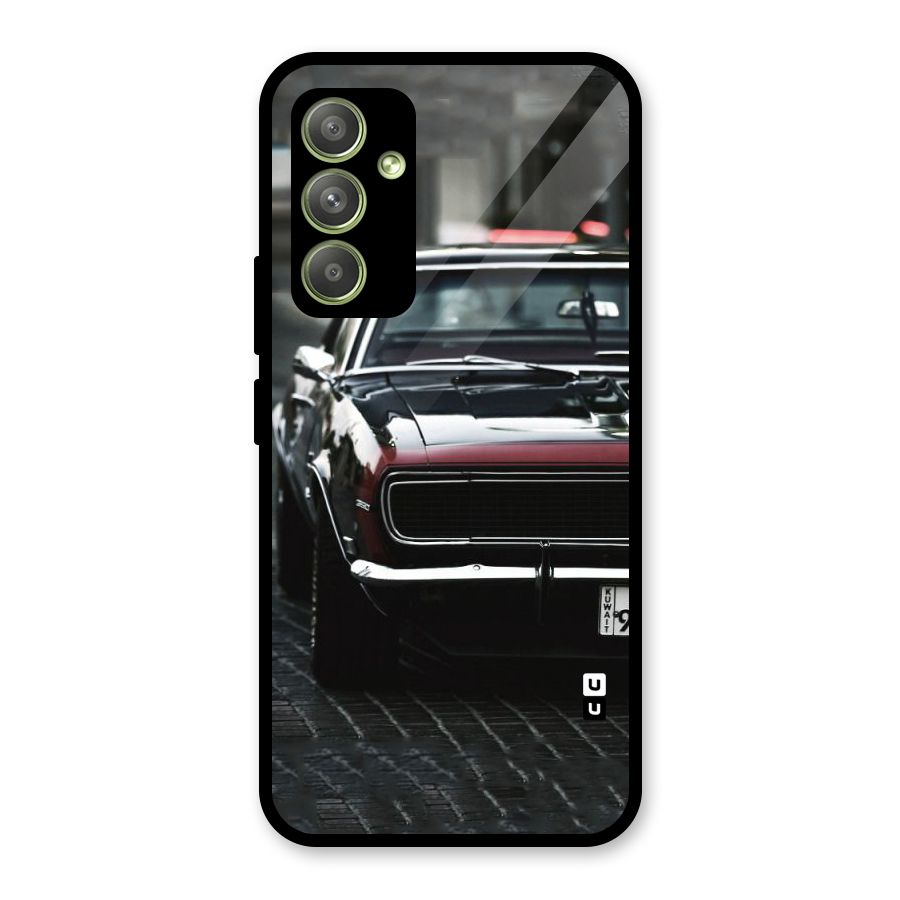 Class Vintage Car Glass Back Case for Galaxy A54