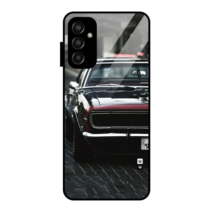 Class Vintage Car Glass Back Case for Galaxy F13